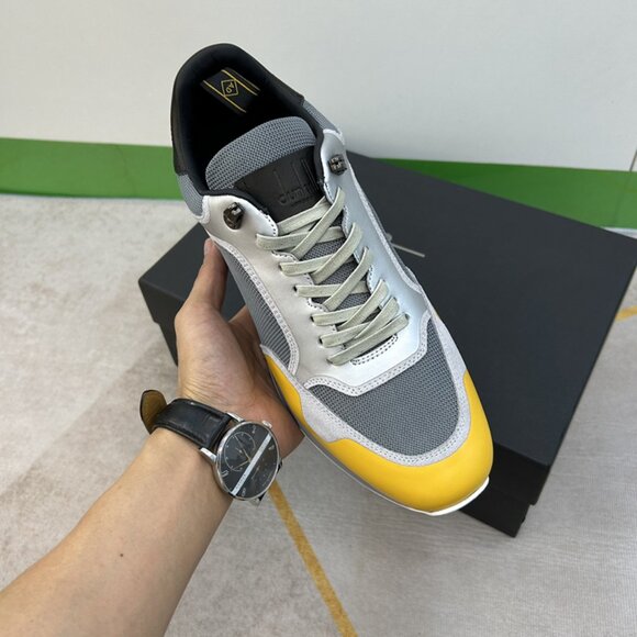 Dunhill Mens Daily Breathable Sports Shoes Yellow/Gray - Picture 6 of 10